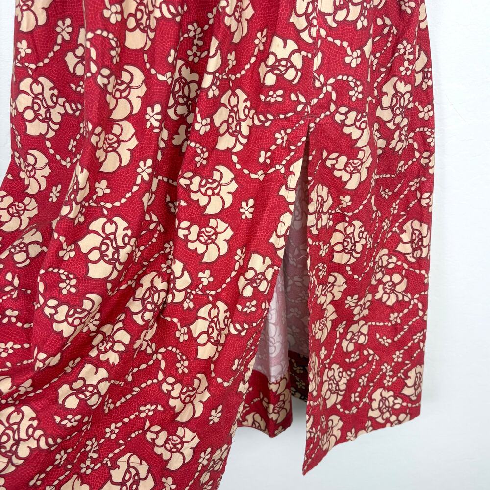 Free People Laters Baby Floral Midi Dress in Red Size XS - Picture 7 of 16